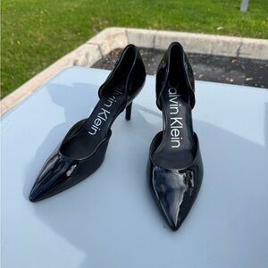 Calvin Klein Glossy Black Women's Heels